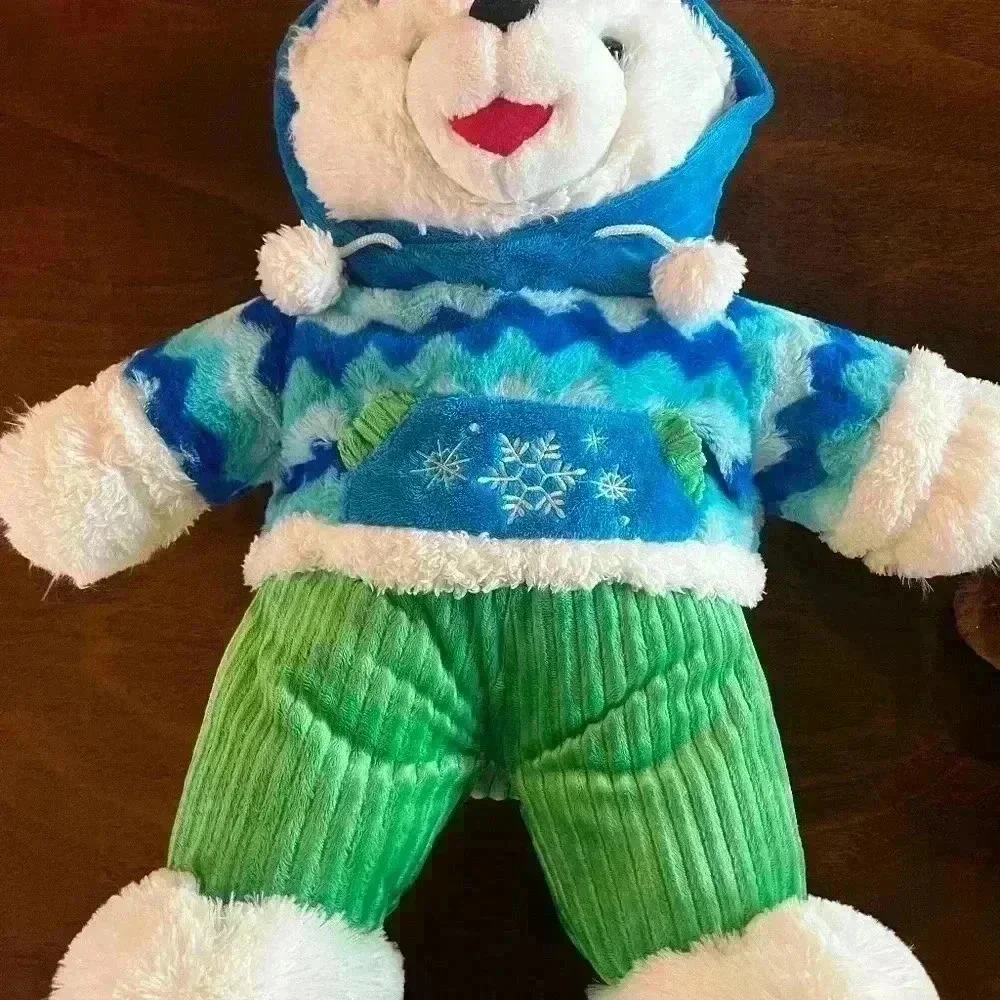 Lot Of 2. 2016 DanDee Christmas Snowflake Teddy Bear Plush Stuffed Animal Toy